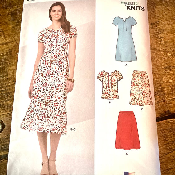 New Look Pattern K6626 Dress, Top and Skirt XS - XL Brand New