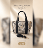 Chunky Tote Bag in Map of the World Print Fabric - Image 1