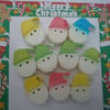 chrstmas mini santa soaps x 4