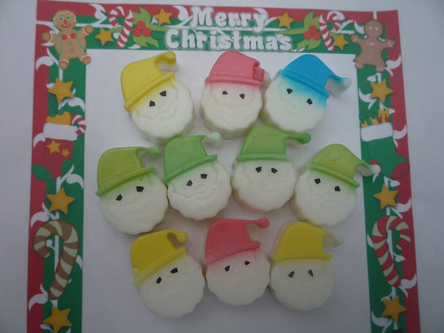 chrstmas mini santa soaps x 4