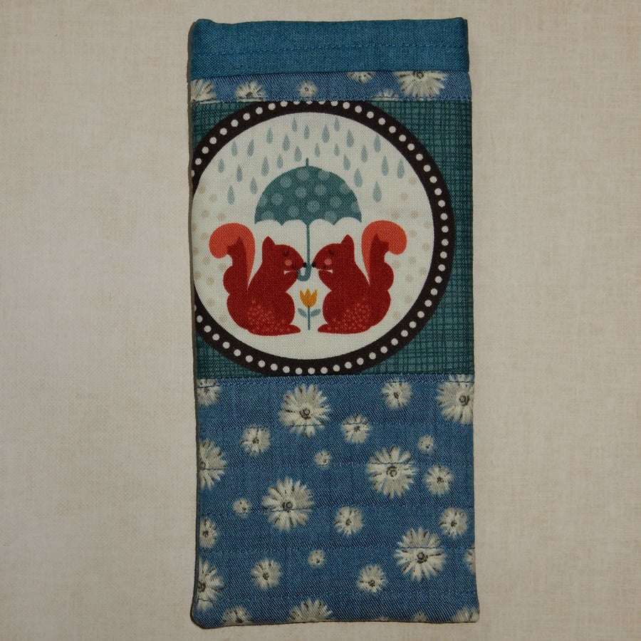 Glasses case - squirrels and bird