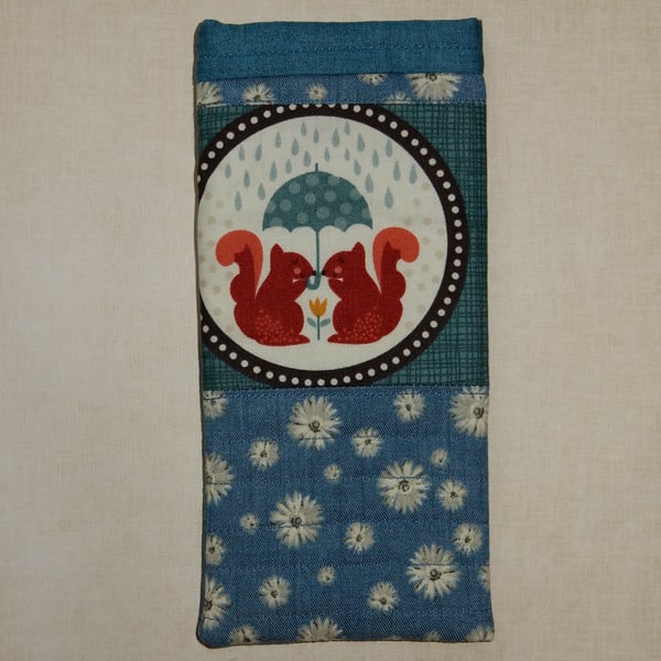 Glasses case - squirrels and bird