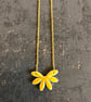 Ceramic petal necklace - honey yellow - Image 2
