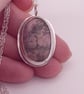 Beautiful Pink Rhodonite & Sterling Silver Summer Seconds Pendant  - Image 4