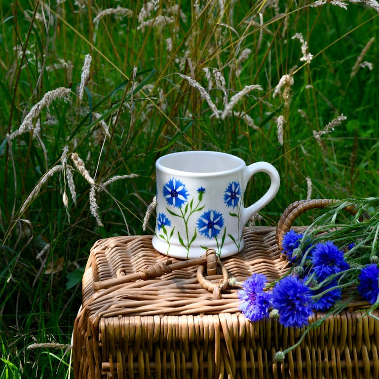Cornflower Country Mug - Hand Painted