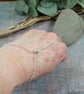 Silver Pebble Bracelet with Daffodil, Adjustable Slider Clasp - Image 3