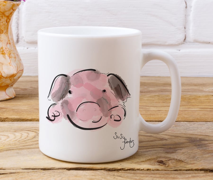 Pig Mug, Piglet Mug, Piggy Gift, Pig Gifts, Pig Coffe Cup, Piglet Cup, Pig Cup