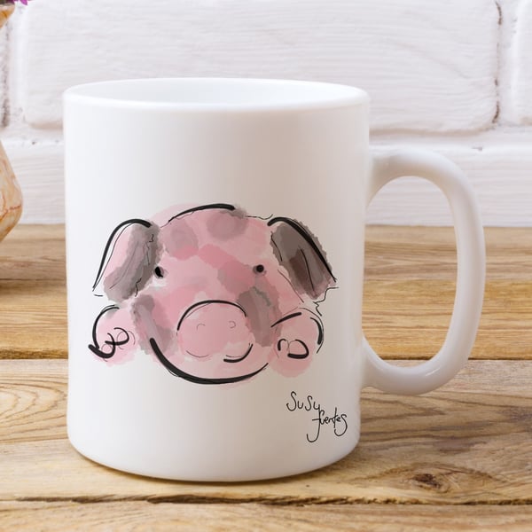 Pig Mug, Piglet Mug, Piggy Gift, Pig Gifts, Pig Coffe Cup, Piglet Cup, Pig Cup