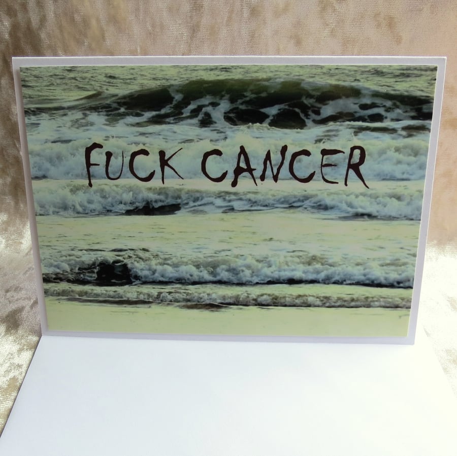 Cancer card.  A card featuring an original photograph.  Blank inside.