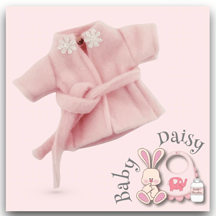 Reserved for Connor - Pink Fleece Dressing Gown to fit Baby Daisy 