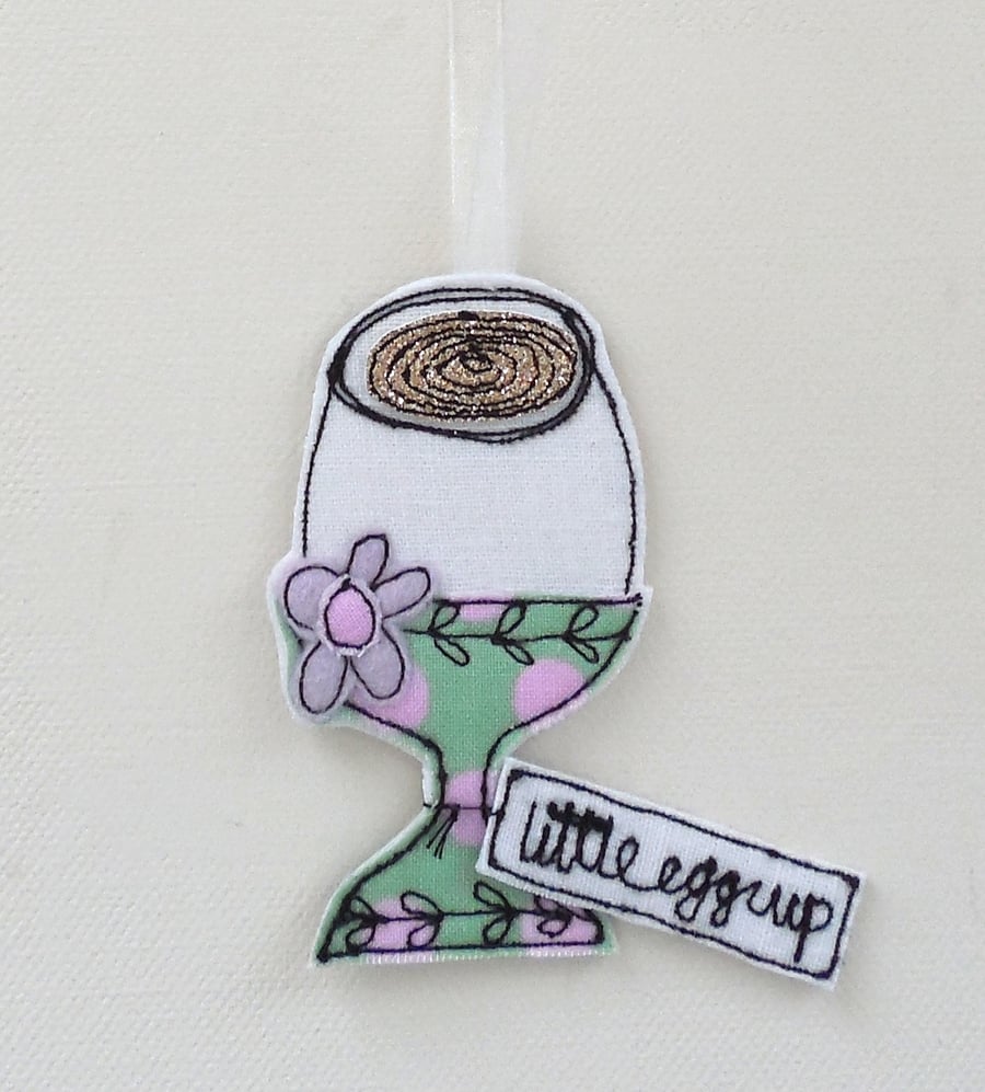 'Little Egg Cup' Fabric Egg in an EggCup