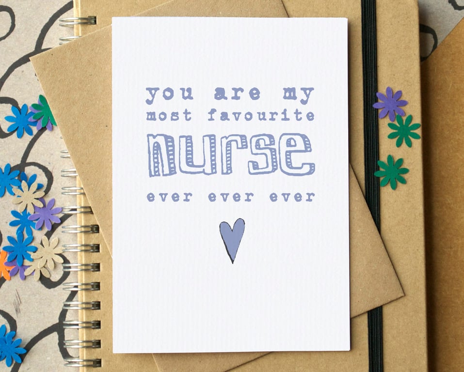 Funny "Favourite Nurse" Thank You Card