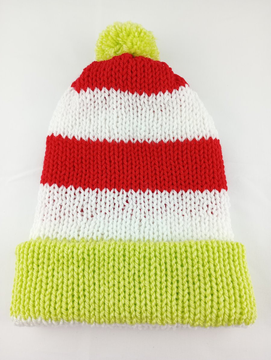 The Hat That Stole Christmas - Adults Kitted Pom Pom Hat