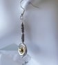 Dragon Eye Earrings A with Tibetan Silver Fancy Tube Beads - Image 3