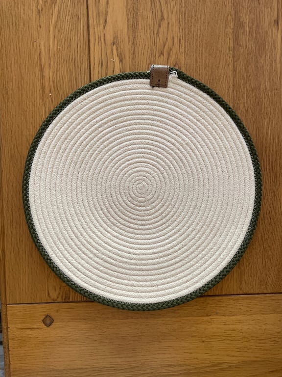 'Alma Green' Set of 6 Cotton Rope Placemats