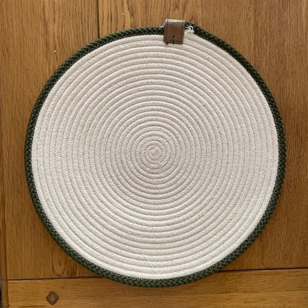 'Alma Green' Set of 6 Cotton Rope Placemats