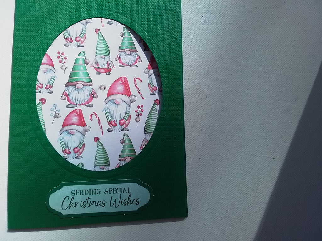 Christmas card. Gnomes. Gonks. Ref 283