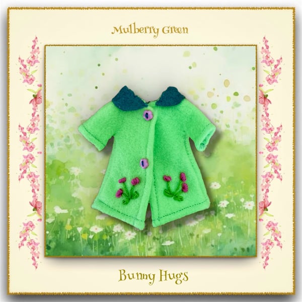 Little Nippers Appliquéd Lime Green Embroidered Coat
