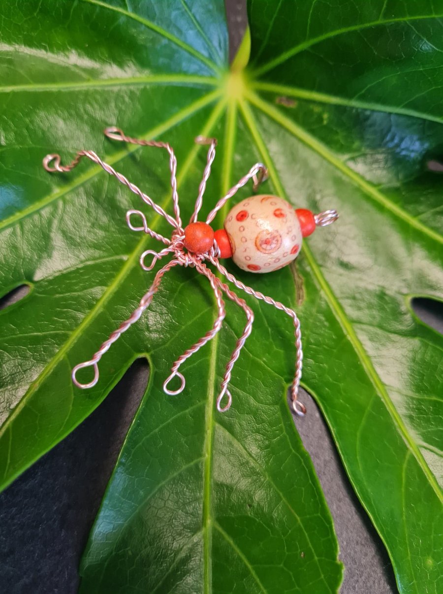 Wire wrapped Spider ornament