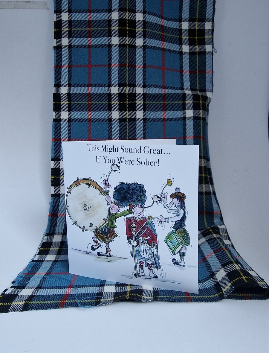 Scottish pipe band card for any occasion 