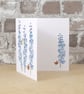Floral Card Blank Floral Delphinium and Butterflies - Image 2