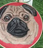 needle felted  pug dog picture Portrait - Image 4
