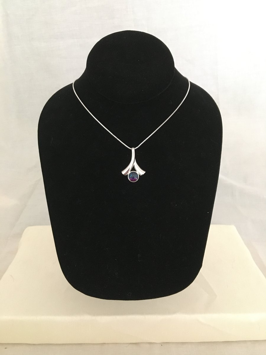 Handcrafted Tri-Coloured Wishbone Pendant