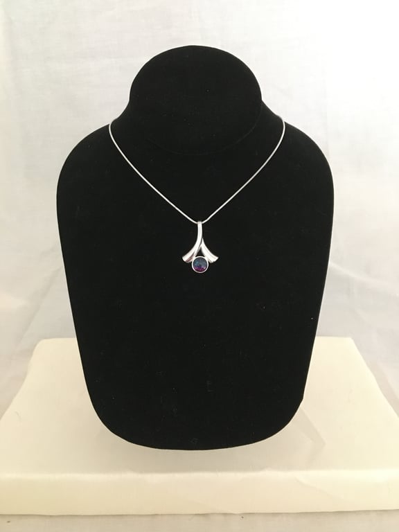 Handcrafted Tri-Coloured Wishbone Pendant