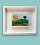 Original Framed Mixed Media Painting Of Landscape With Trees - Early Morning