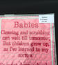 New Mum Gift. Nursery Rhyme ‘Babies‘  Ready for You to Frame. Pink or Blue. - Image 7