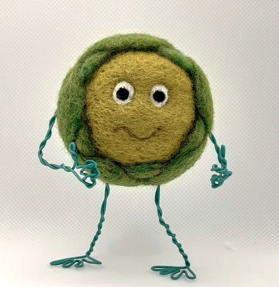 Super Sproutastic! Needle felted freestanding sprout decoration