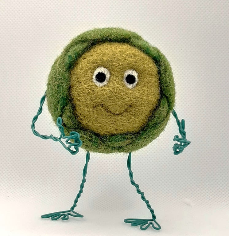 Super Sproutastic! Needle felted freestanding sprout decoration
