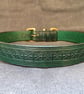 Hand embossed green dog collar - Image 3