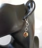 Sterling Silver Coin Pearl Drop Earrings Bronze Toned Cultured Pearl Dangle - Image 4