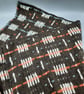 Lush lambswool scarf - double-sided dots and dashes