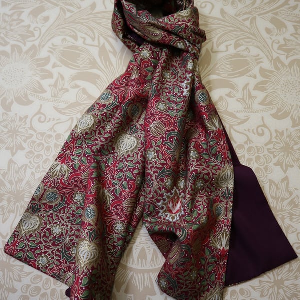 William Morris Scarf Persian China Red