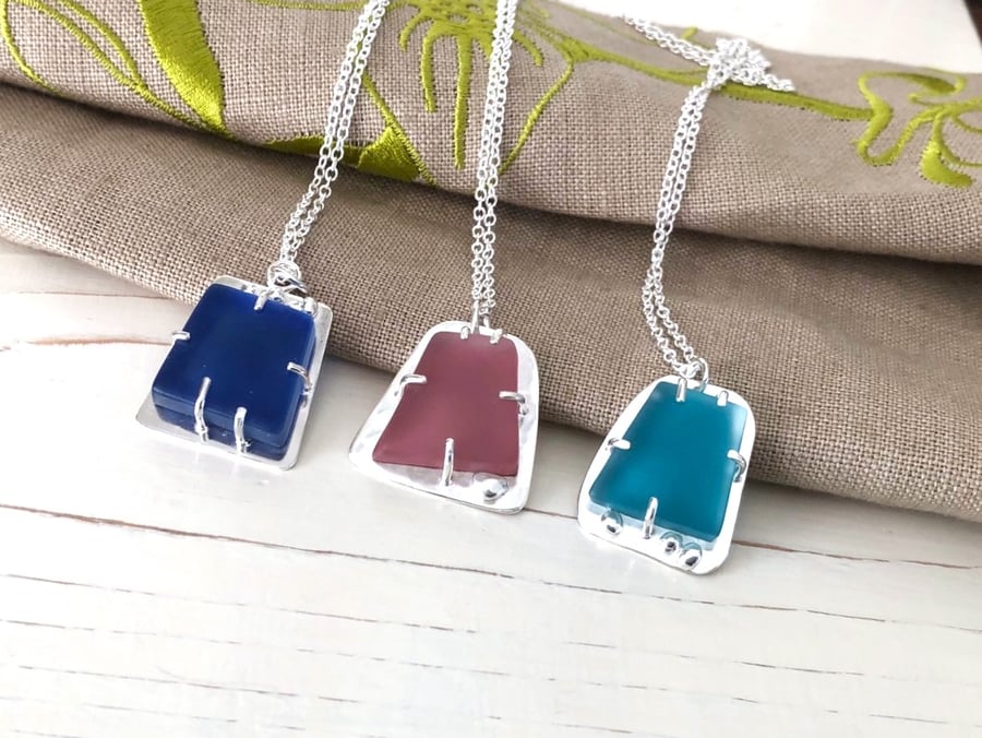 Silver & Glass Pendants