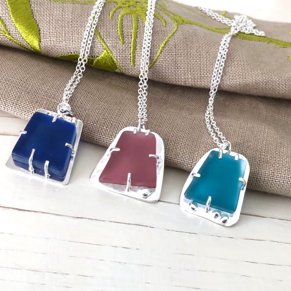 Silver & Glass Pendants