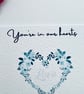 You re in our hearts customisable greeting card for Nanny or female relatives, f - Image 3