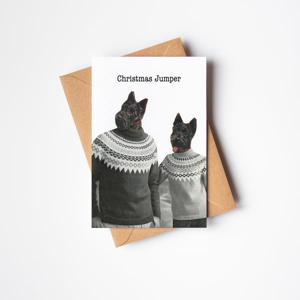 Scotty Dog Christmas Card - Christmas Jumper
