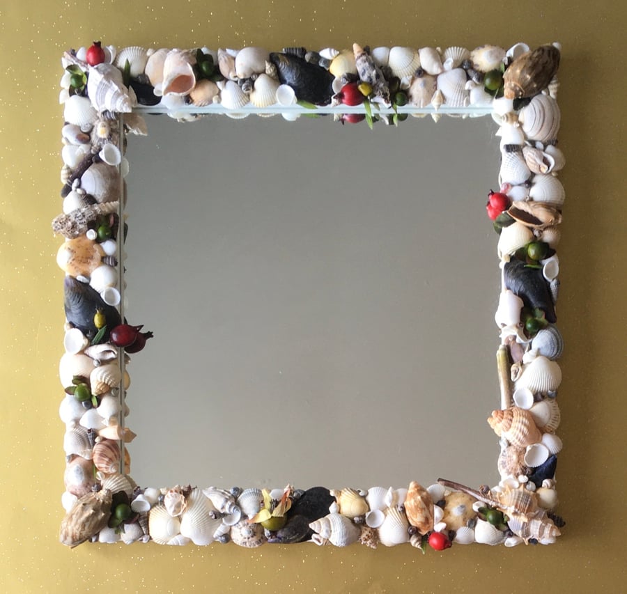 Shell and Berry Harvest Mirror SOLD