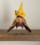 Witchy Brown Bird Spun Cotton Art Doll - Image 5