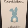 New Baby Card - Bunny Silhouette