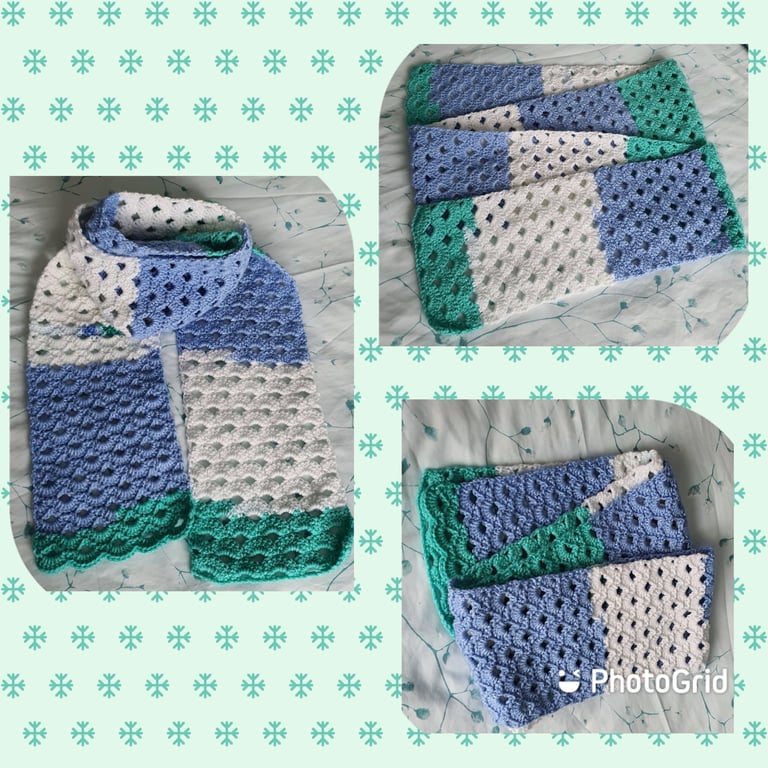 Long scarf, crochet 