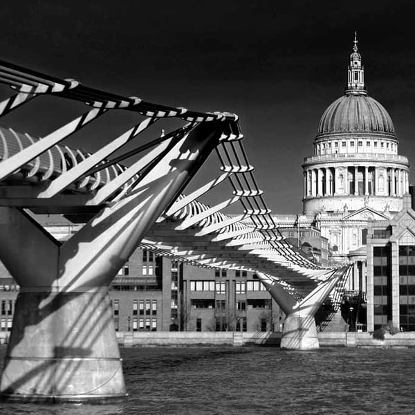 St Paul's Cathedral London Millennium Bridge Photograph Print