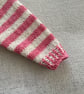 Baby’s pink and cream striped cardigan with heart motifs - Image 7
