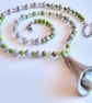 Hand-knotted sea-worn shell crystal bead necklace  - Image 3