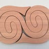 Large Curly Wurly Trivet in either Sapele or Tulipwood