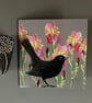 The Iris Blackbird Blank Greeting Card  - Image 1