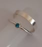 Eco silver Blue solitaire ring